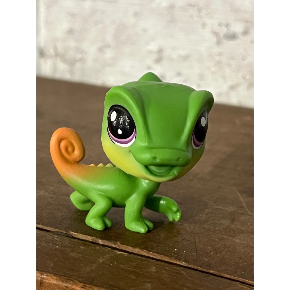 Littlest Pet‎ Shop LPS #1-57 Chameleon Lizard Sy Spectrolizard Green & Orange